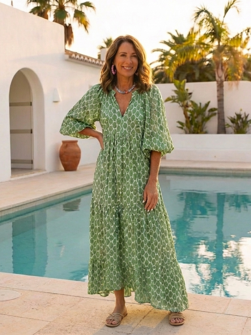 Women's Midi Dress V-neck
