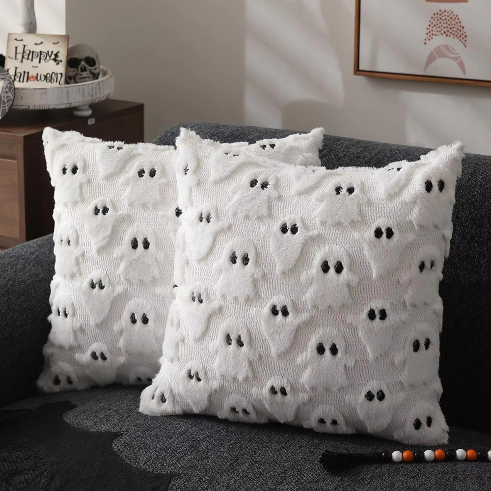 Plush Pumpkin Cushion Cover Halloween Home Decor