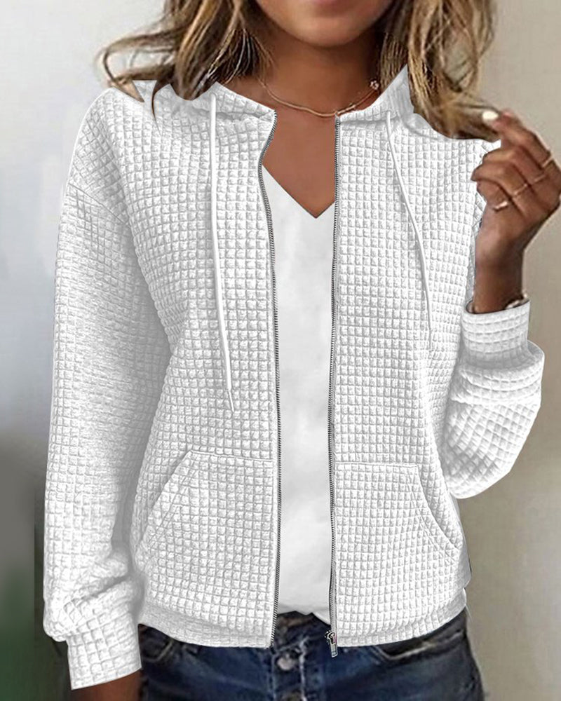 Women's Cotton-Blend Jacket Practical Pockets Modern Cut