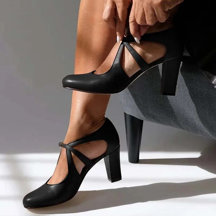 Women's Strap Heels with Ankle Support