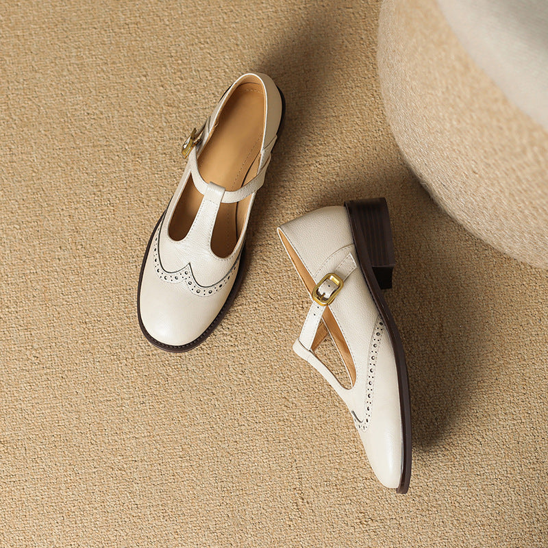 Chaussures Mary Jane pour femmes en cuir