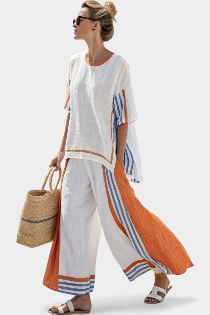 Vestido para mujer con patrón de rayas verticales