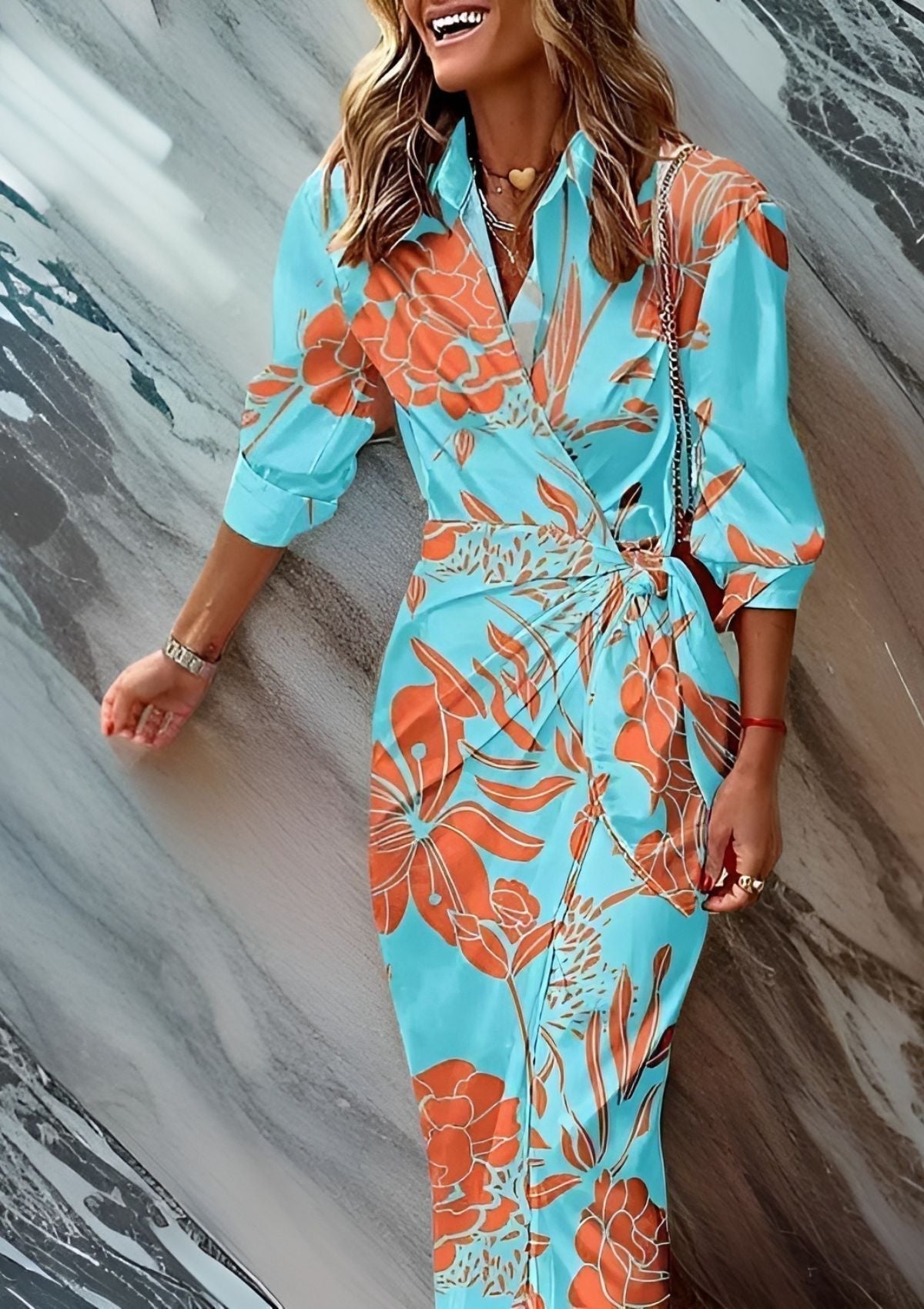 Women's Shirt Dress wrap front