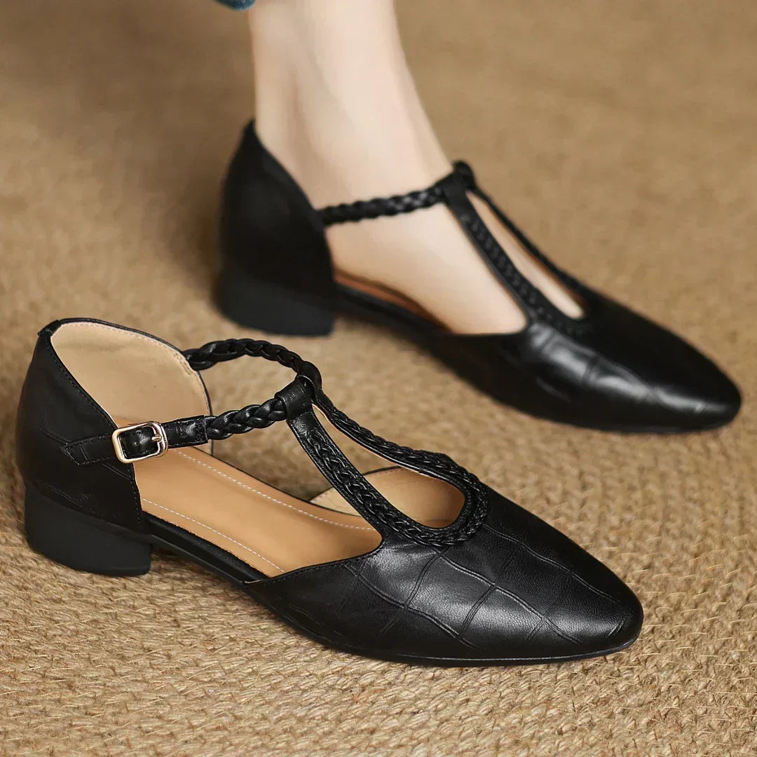 Chaussures Mary Jane pour femmes en cuir