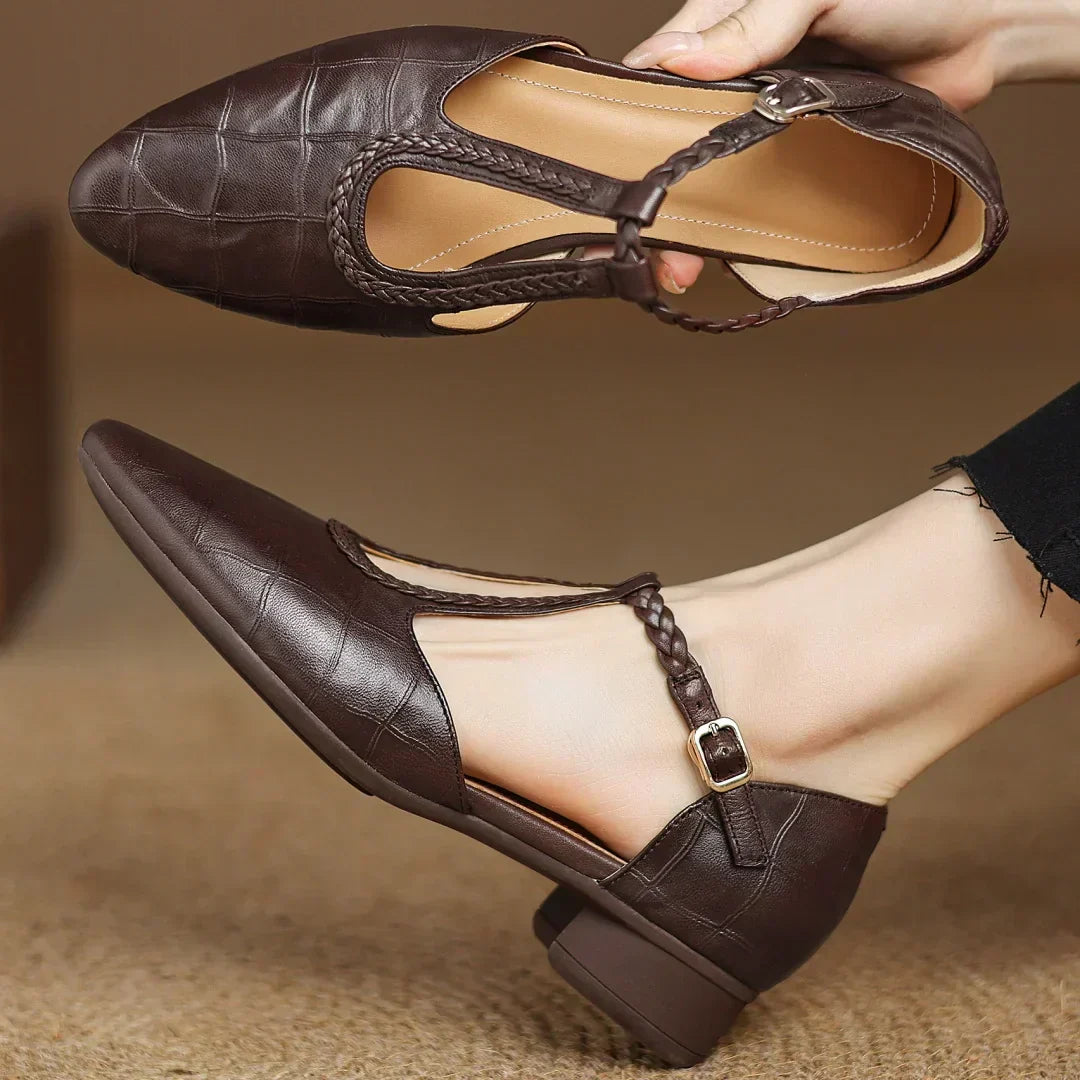 Chaussures Mary Jane pour femmes en cuir