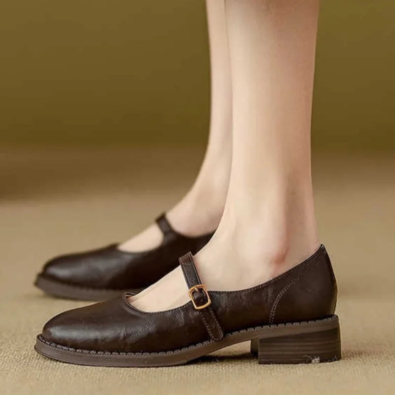 Chaussures Mary Jane pour femmes en cuir