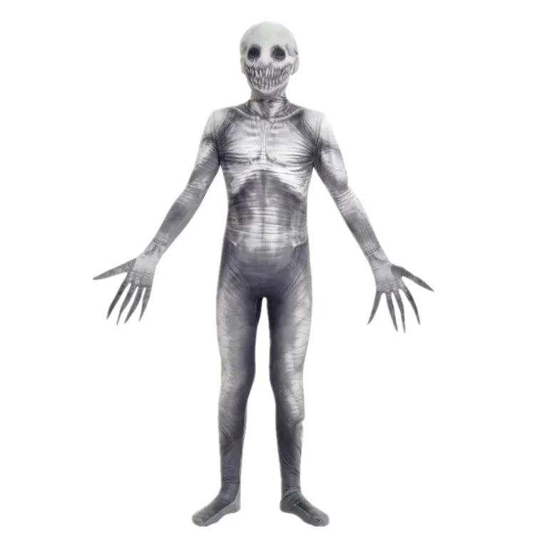 Zombie Skeleton Print Jumpsuit Unisex Halloween Cosplay Costume