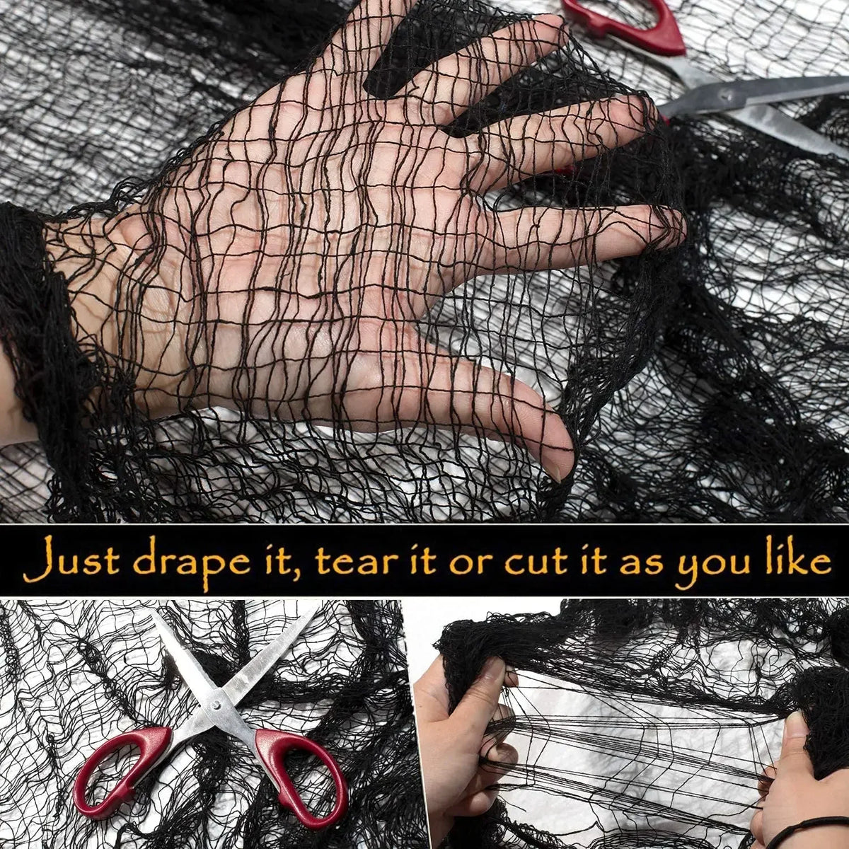 Spooky Gauze Spiderweb Decoration Halloween Haunted House