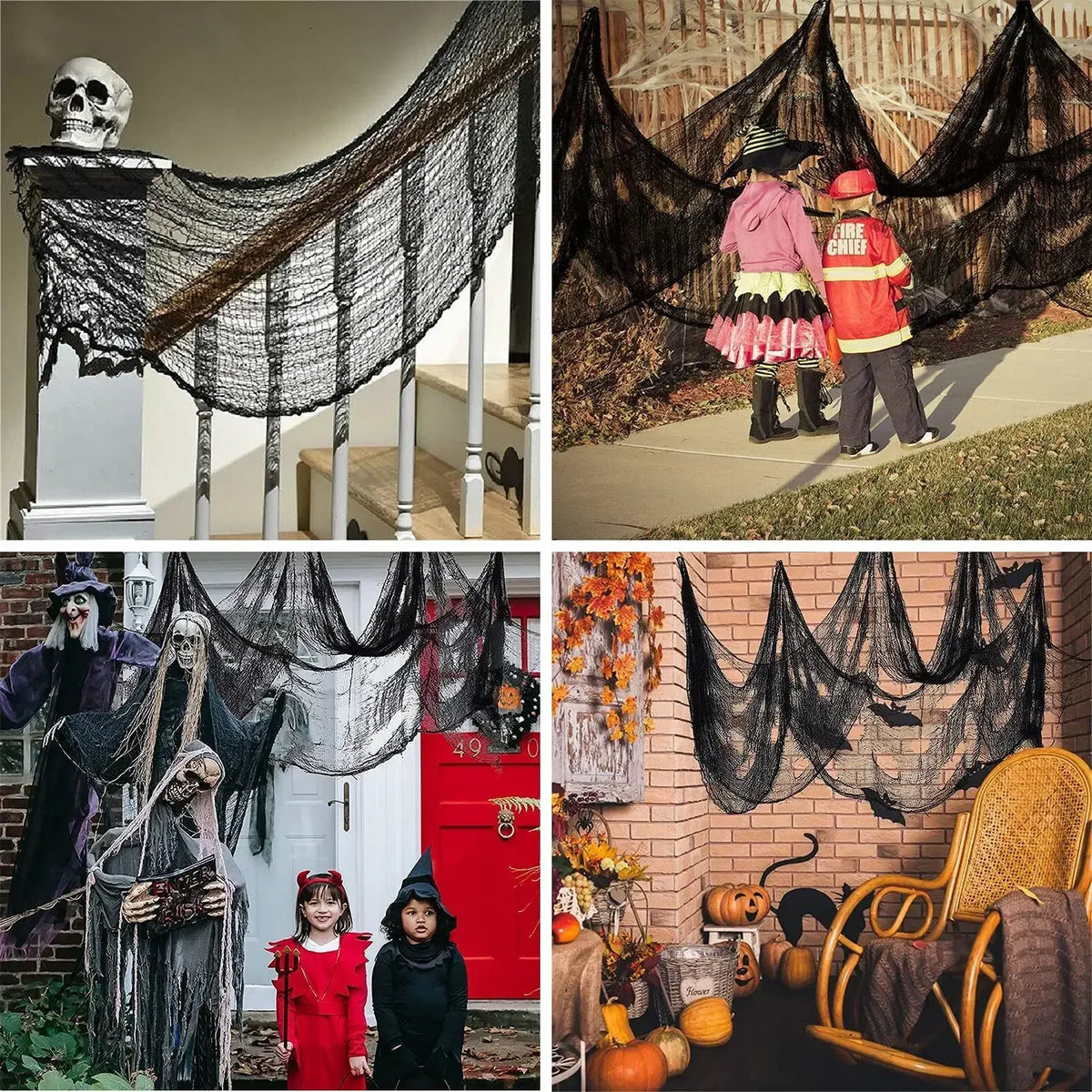 Spooky Gauze Spiderweb Decoration Halloween Haunted House