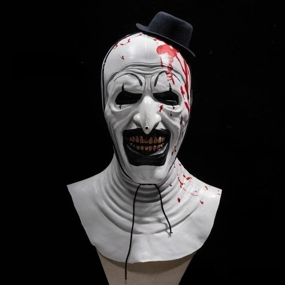Scary Clown Costume Jumpsuit & Mask Unisex Halloween Cosplay