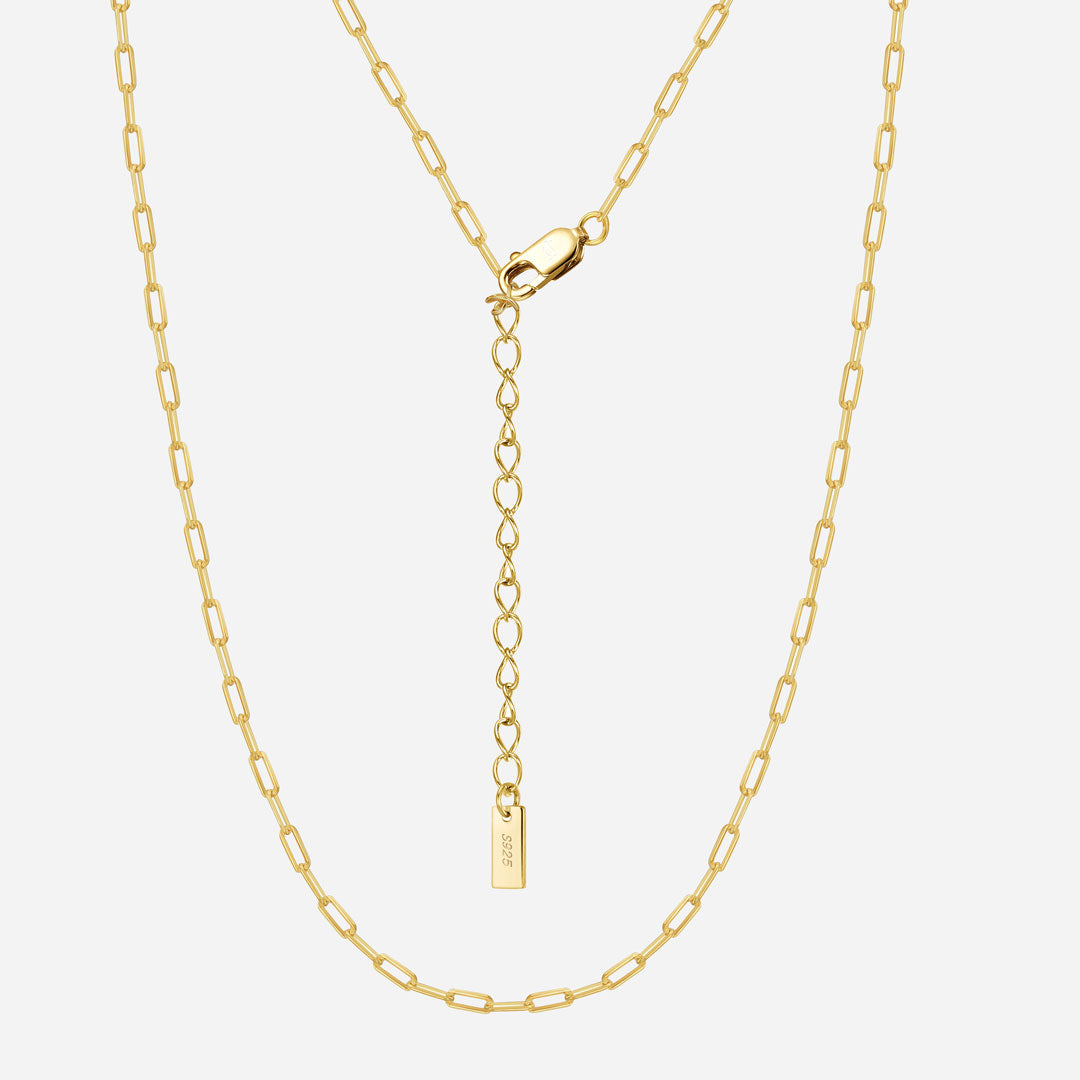 Clara | Small Paper Necklace 18K Gold