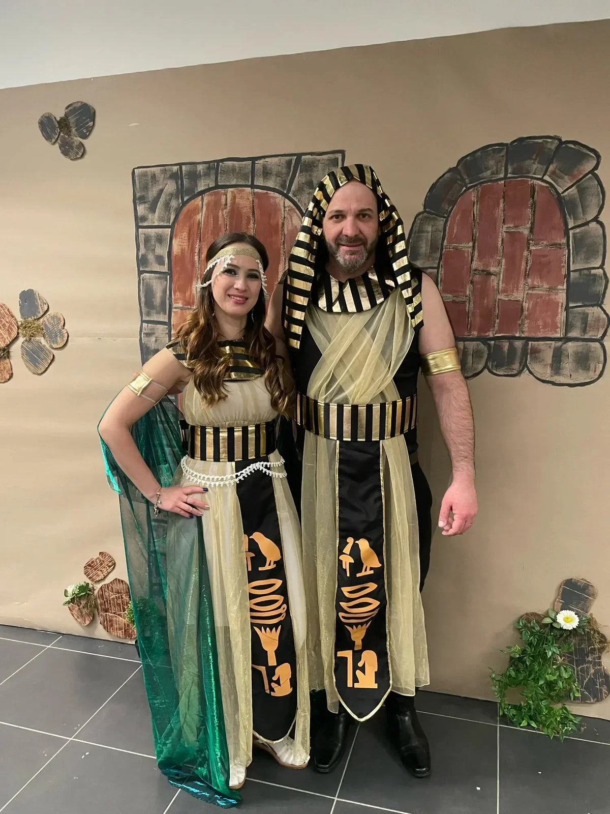 Egyptian Pharaoh & Queen Couple Costume Halloween Carnival
