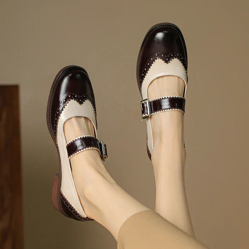 Chaussures Mary Jane pour femmes en cuir