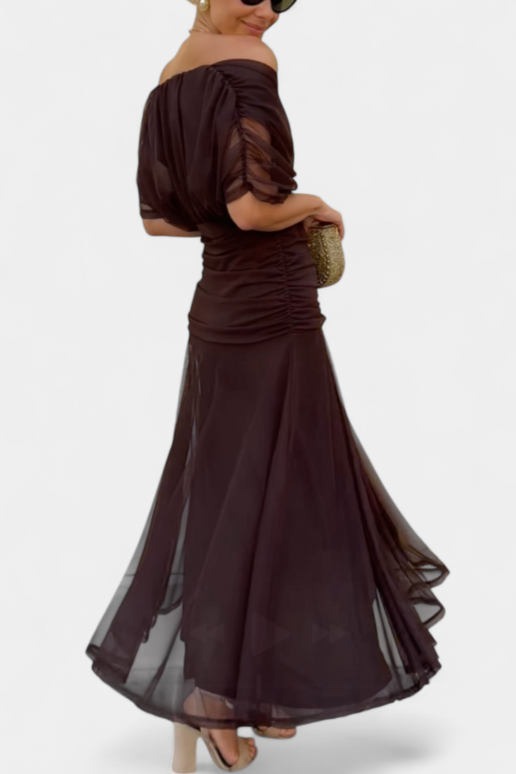 Vestido maxi para mujer con escote en V