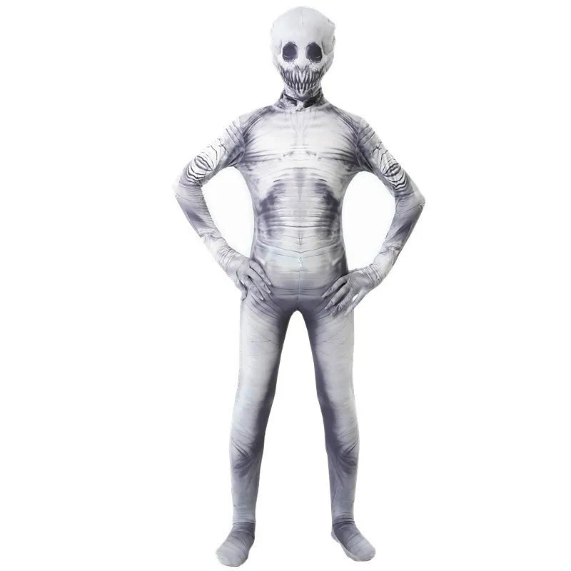 Zombie Skeleton Print Jumpsuit Unisex Halloween Cosplay Costume