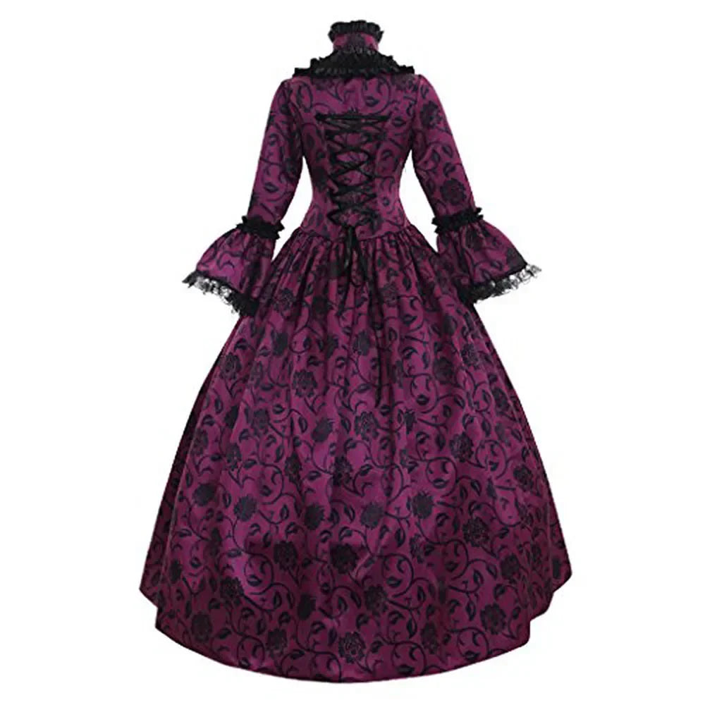 Gothic Medieval Queen Dress Women's Halloween Masquerade Cosplay