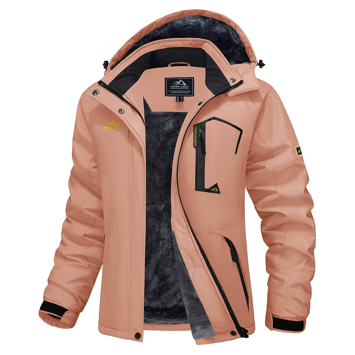 Women's Waterproof Fleece-Lined Parka with Integrated Hood
