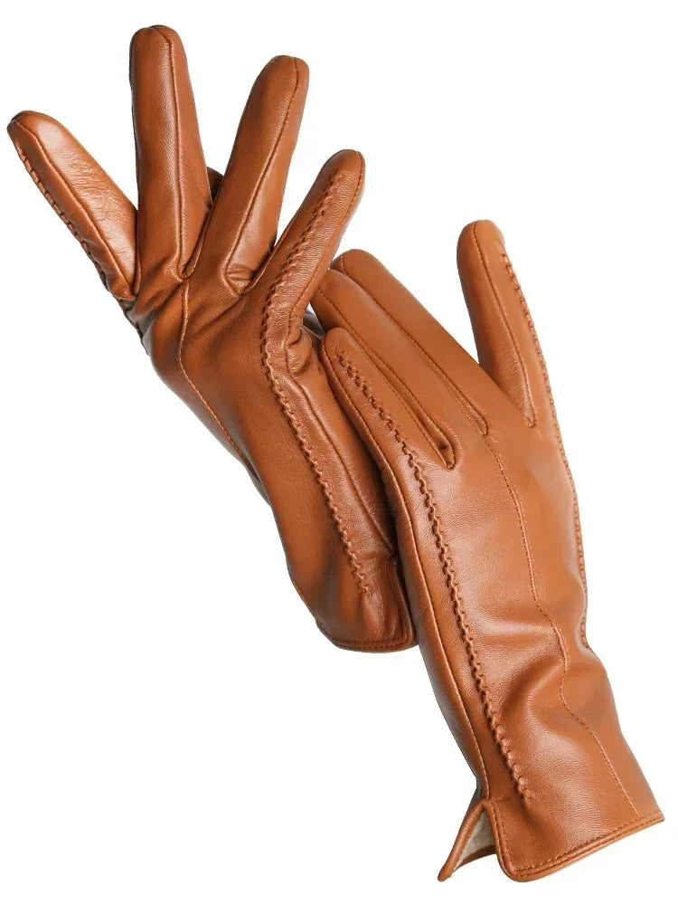 Women's Warm Leather Winter Gloves