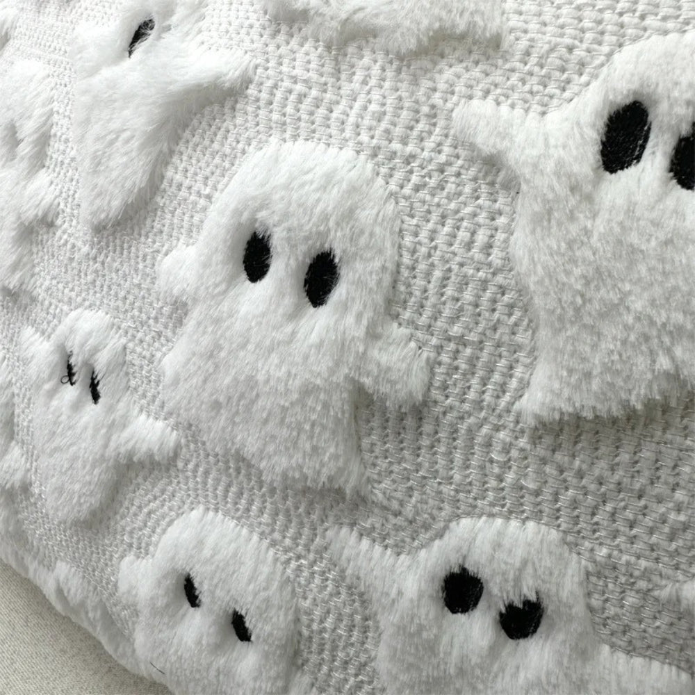 Plush Ghost Cushion Cover Halloween Home Decor
