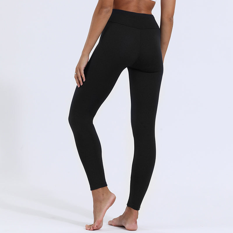 Leggings d'hiver pour femme doublés en polaire