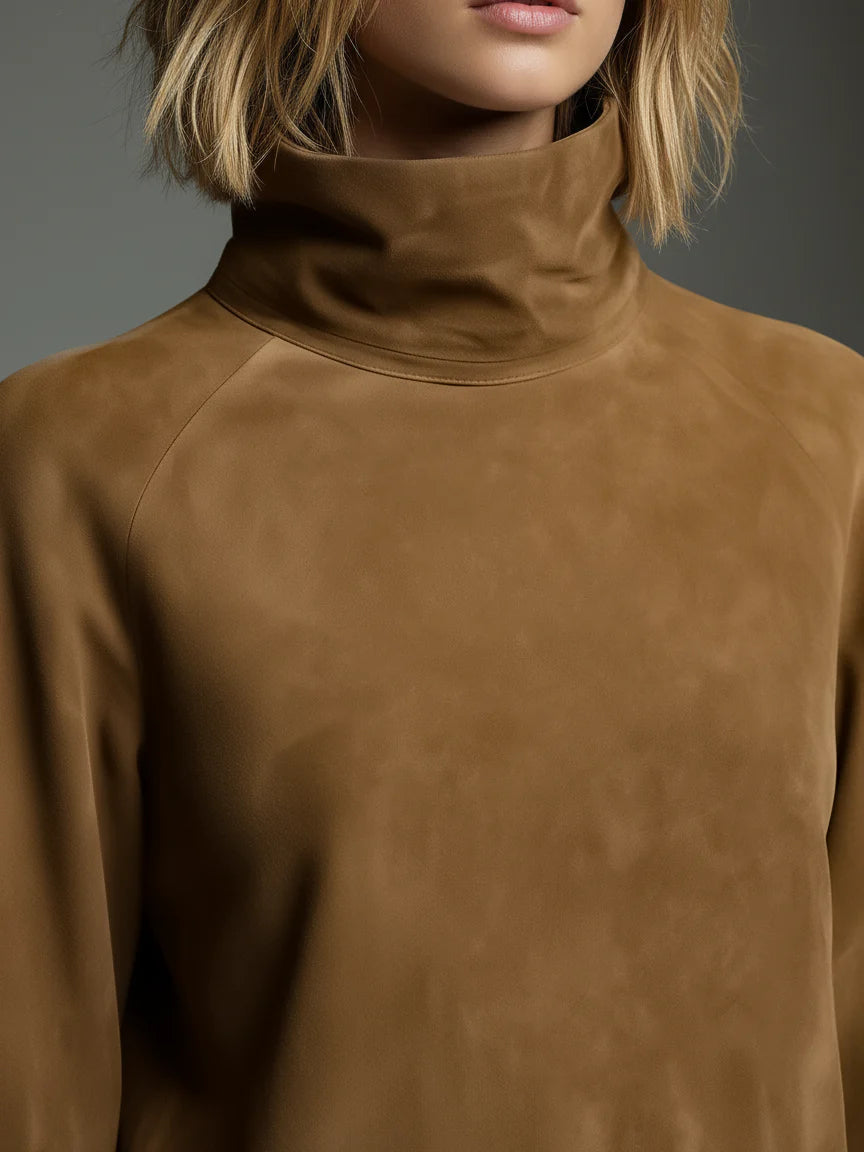Women's Dress Suede wrap front