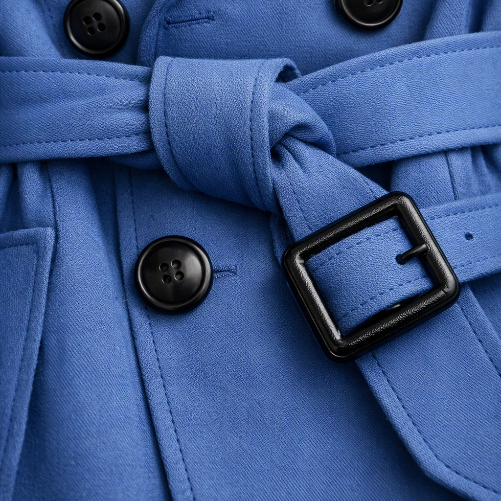 Trench-coat urbain ceinturé pour femme à coupe ajustée
