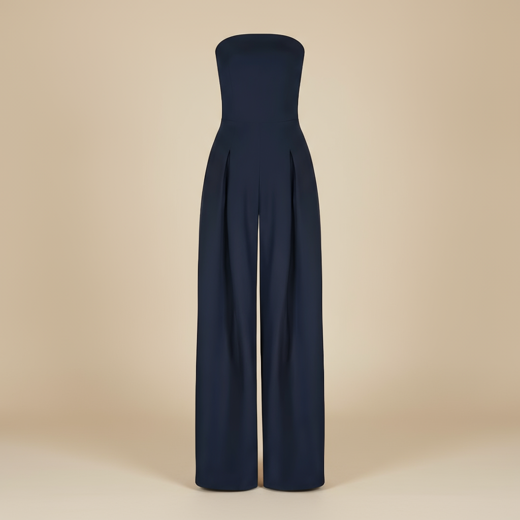 Mono tipo bustier para mujer, corte fluido y silueta alargada