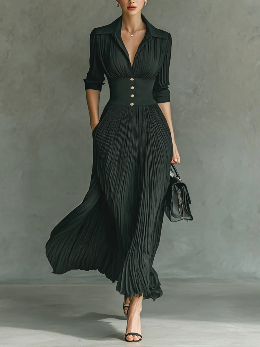 Women's Midi Dress pleated skirt
