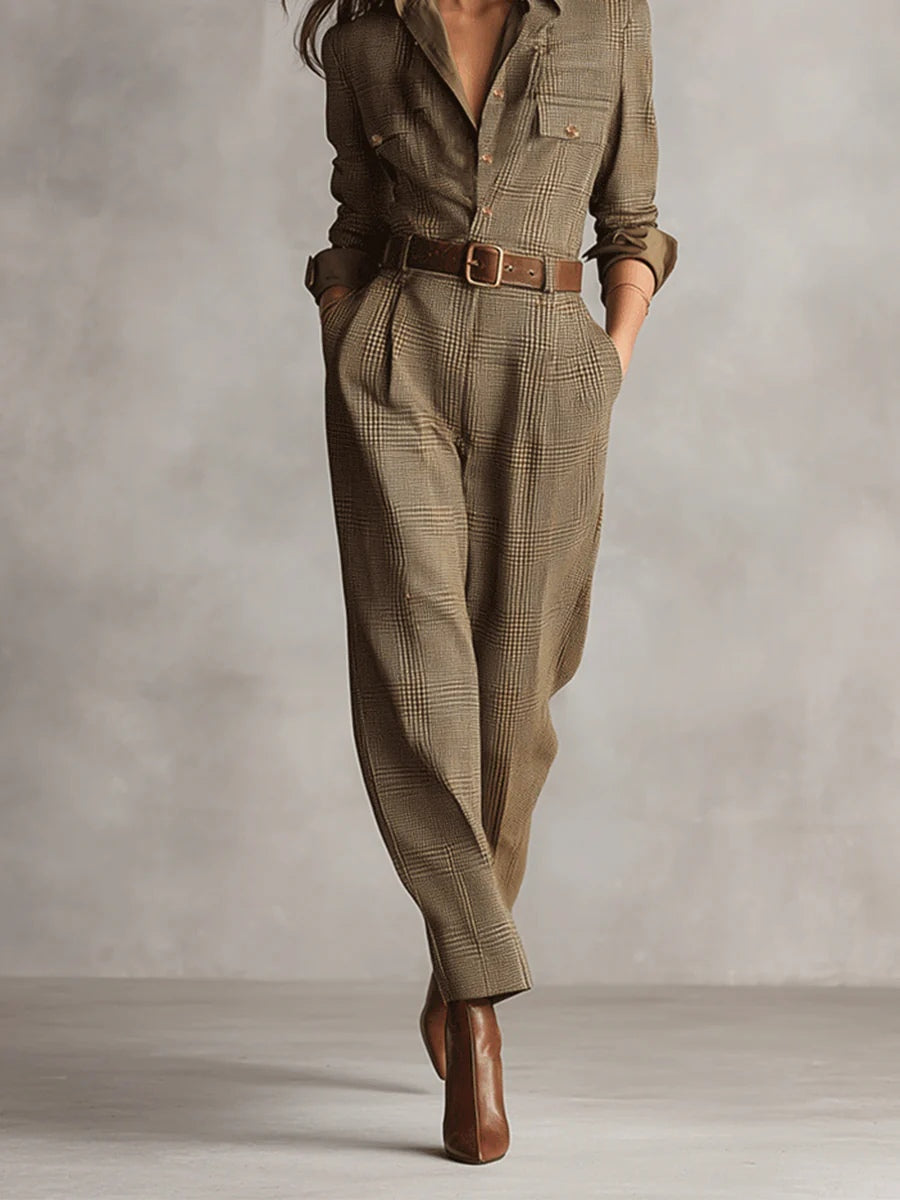 Women's Jumpsuit removable waist belt