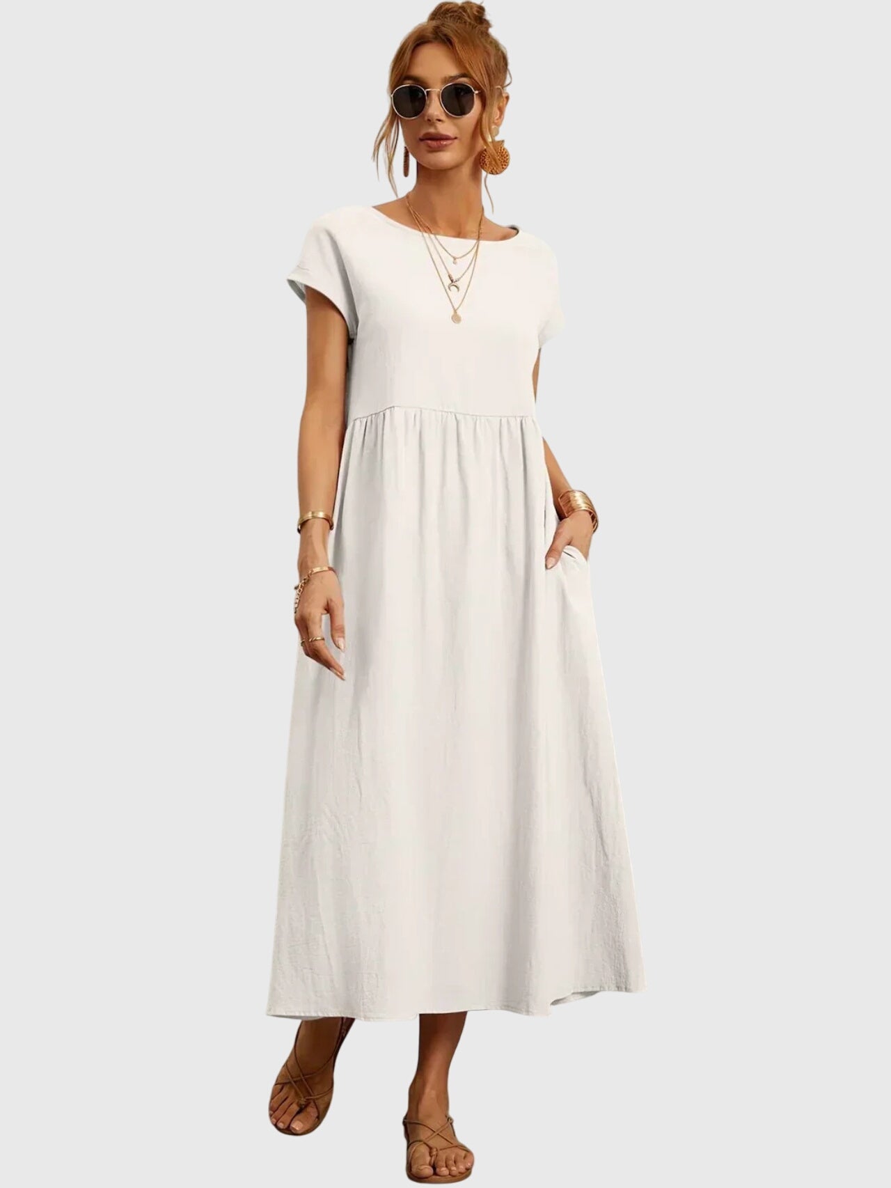 Women's Midi Dress side pockets