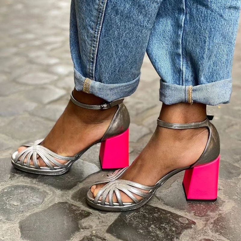 Tacones de cuero para mujer