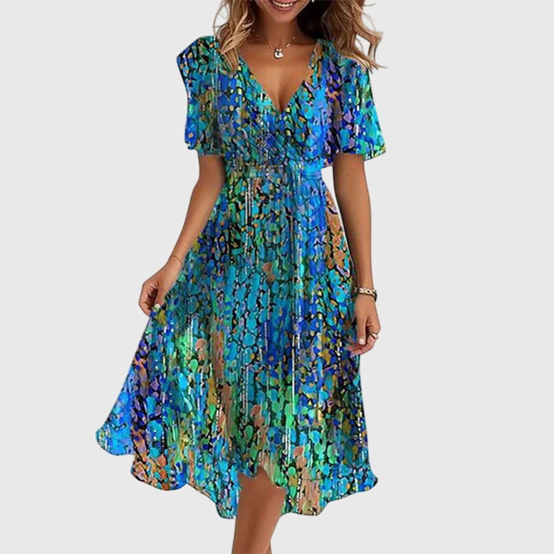Women's Midi Dress V-neck