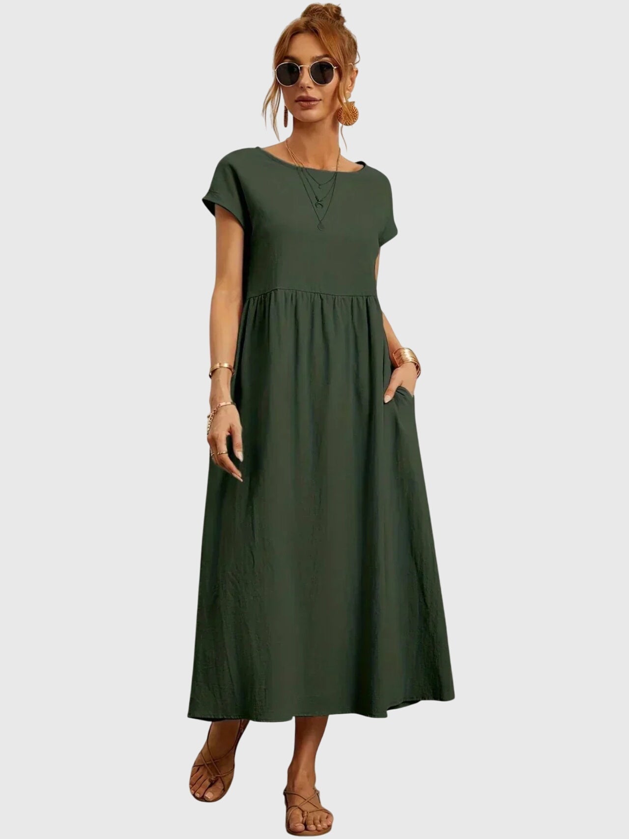 Women's Midi Dress side pockets