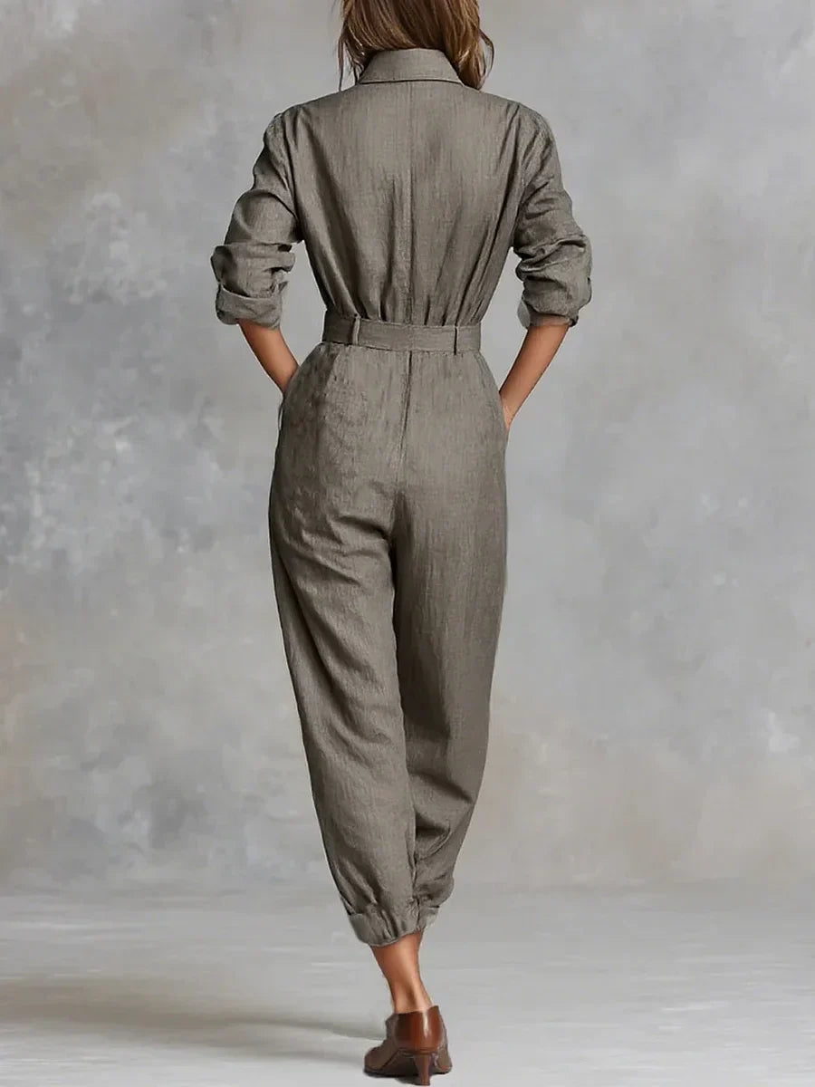 Women's Jumpsuit Linen-Cotton Blend
