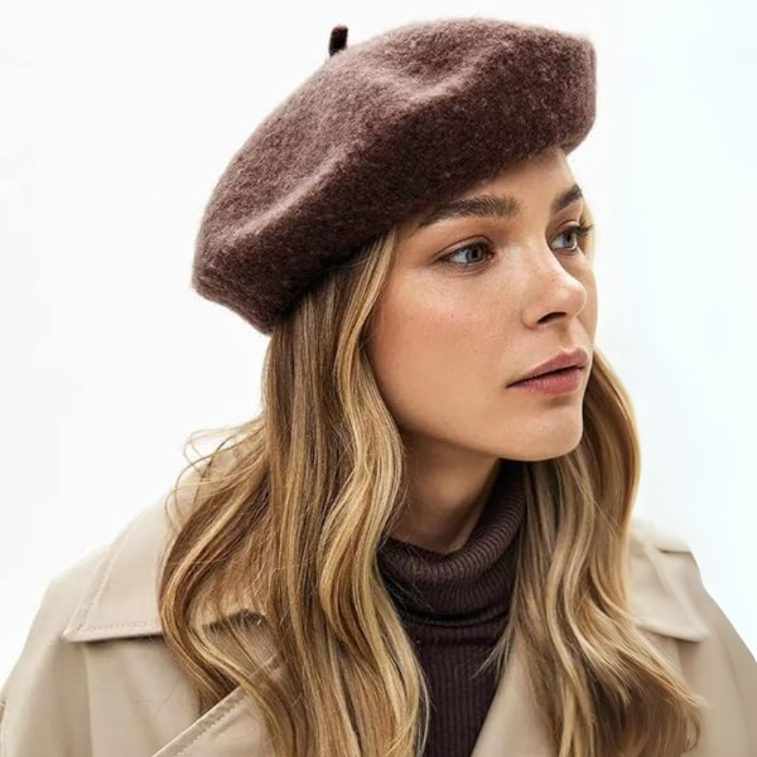 Boina clásica de lana para mujer