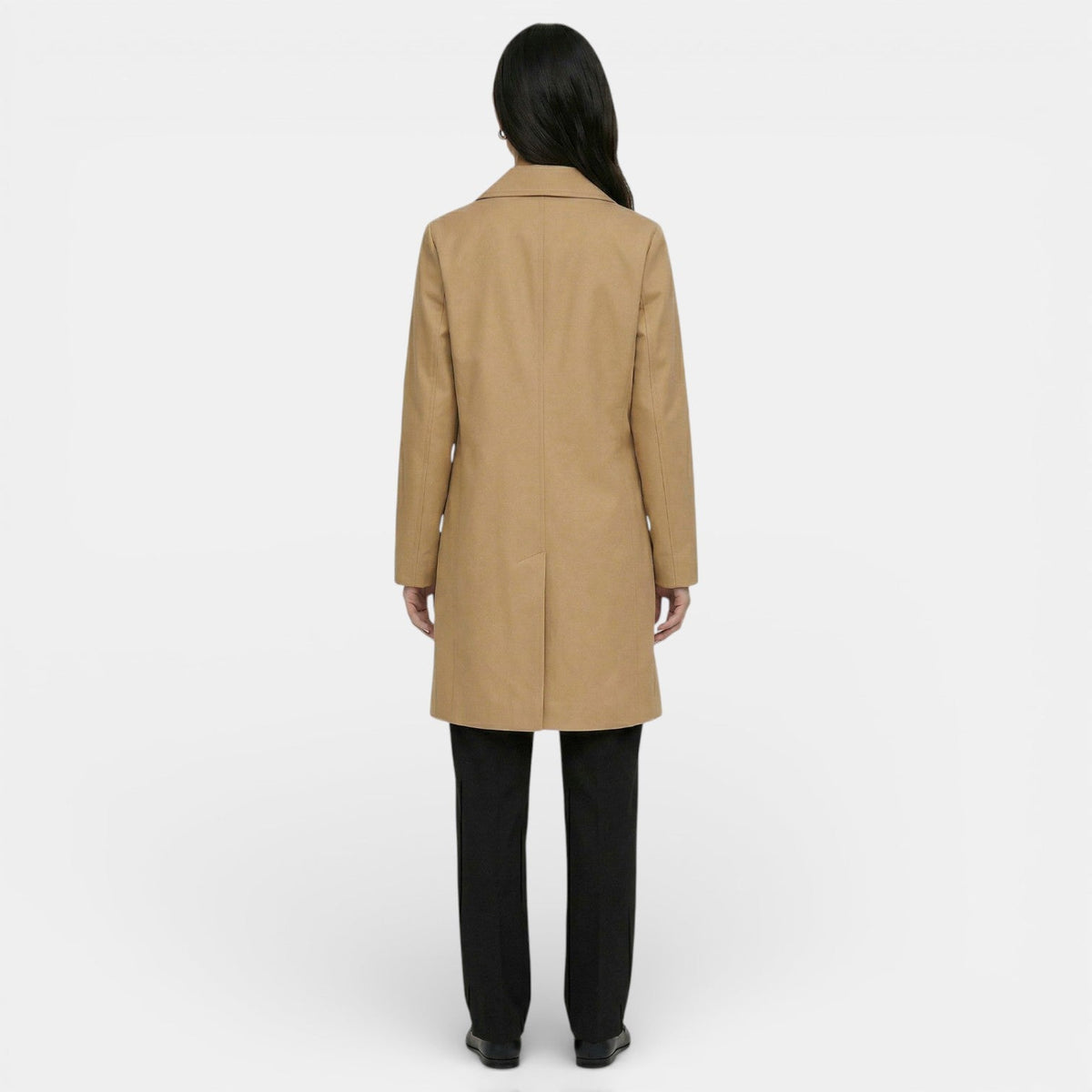 Women's Midi Trench Coat Lightweight Elegant Transition