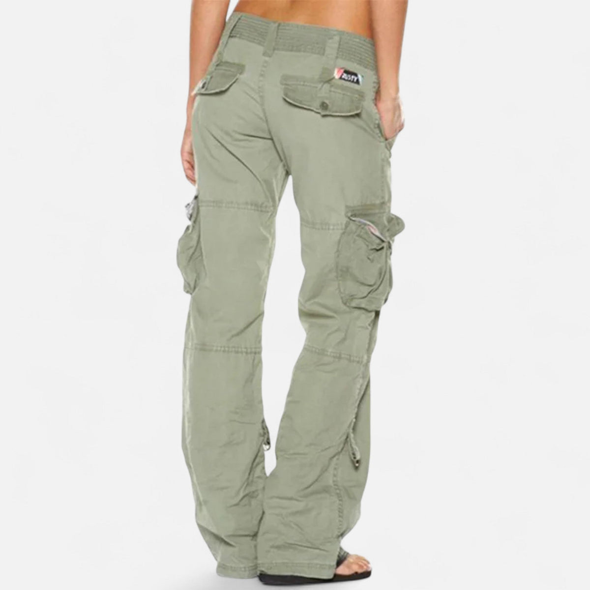 Pantalon cargo décontracté pour femme, coupe large, en coton, pour tous les jours