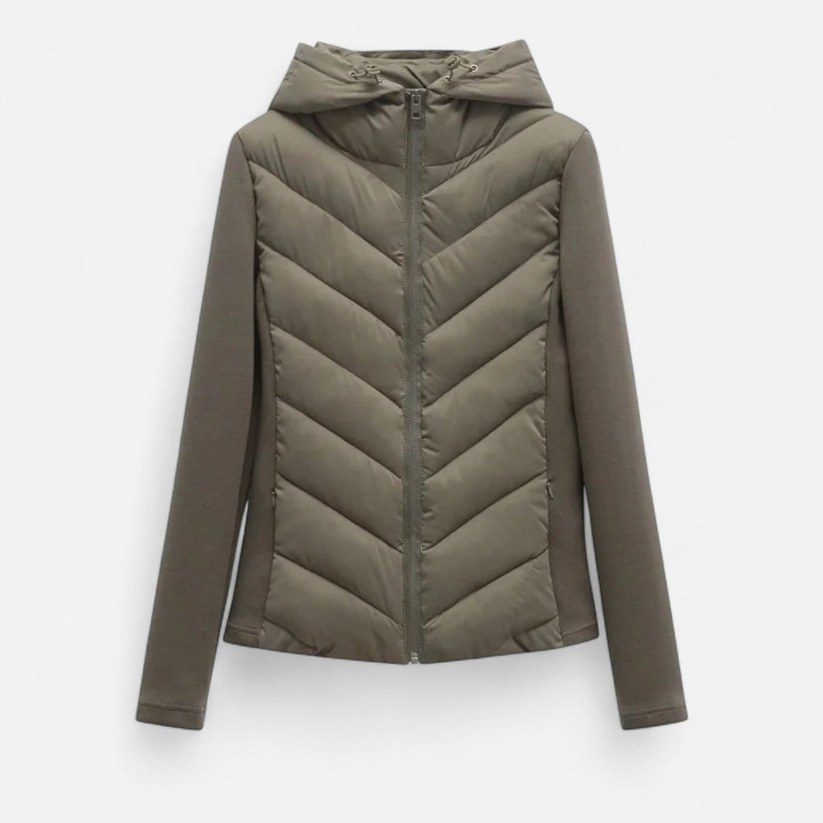 Women's Hooded Patchwork Puffer Jacket Warm Stylish