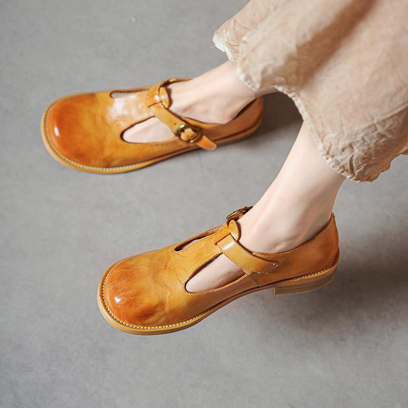 Mary Jane da donna in pelle