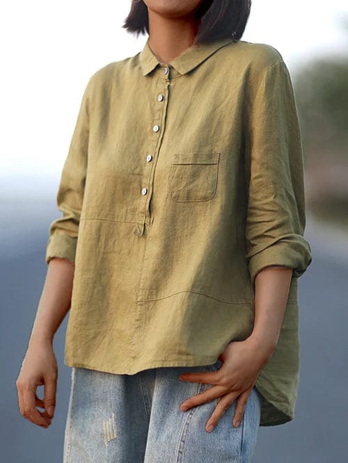 Blusa para mujer con bolsillos laterales
