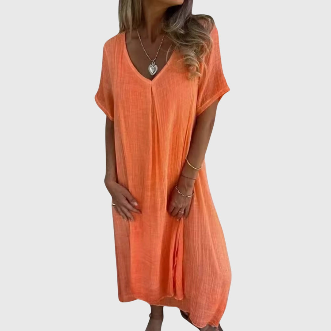 Women's Midi Dress V-neck