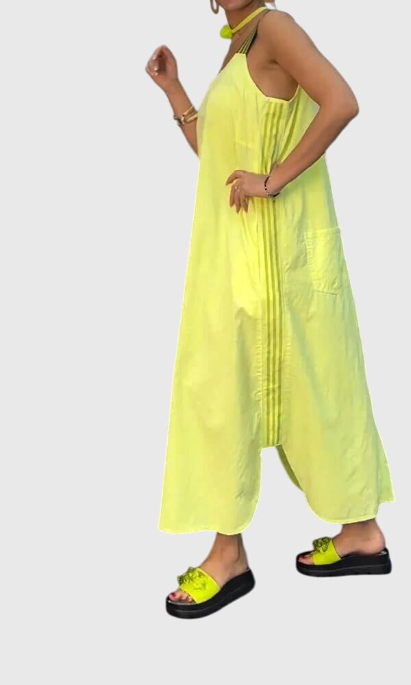Women's Midi Dress vertical stripe pattern