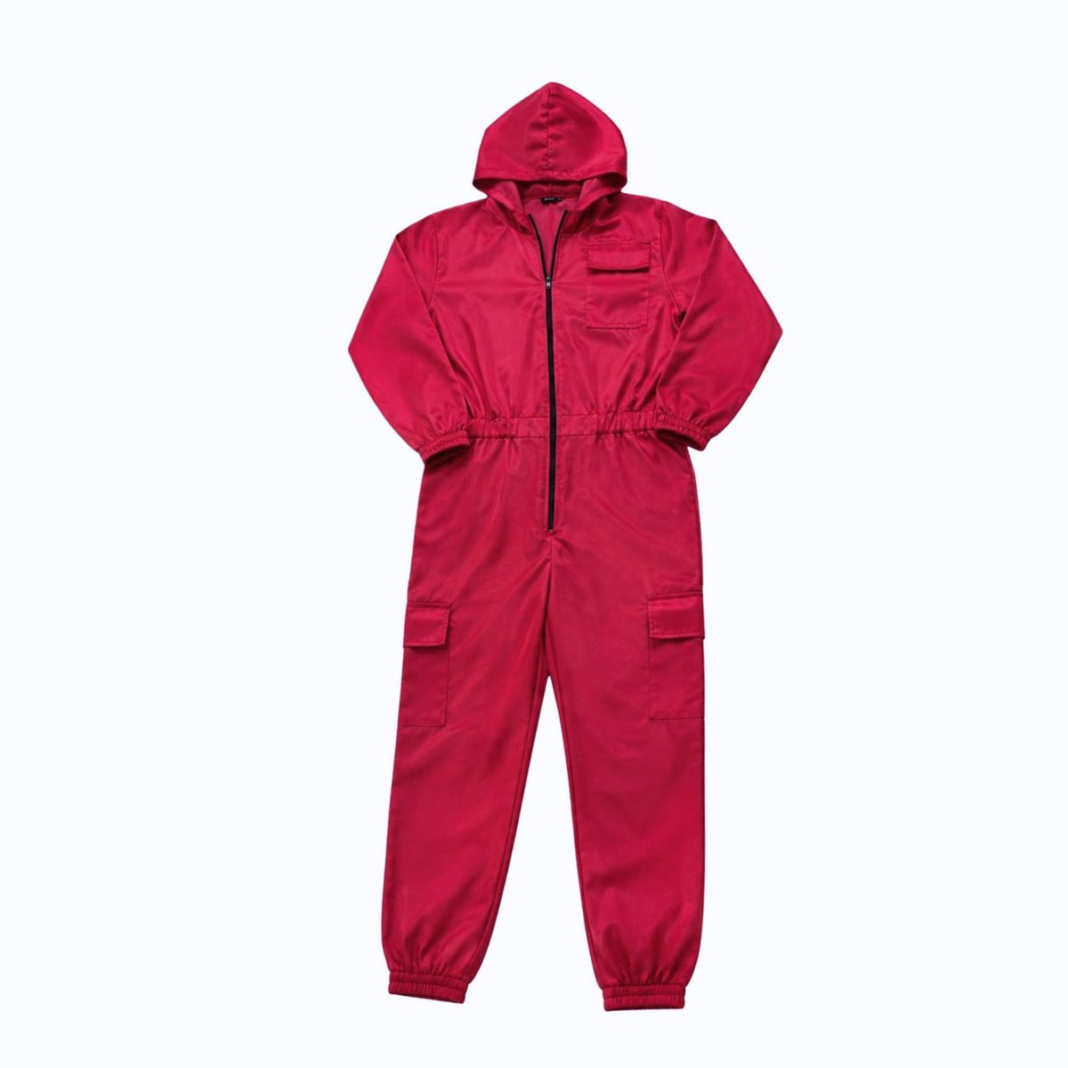 Hooded Costume Jumpsuit with Mask & Belt Halloween Cosplay