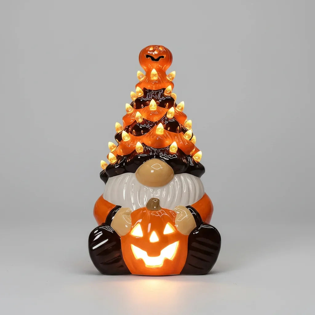Vintage Gnome LED Lantern Halloween Bedside Decoration
