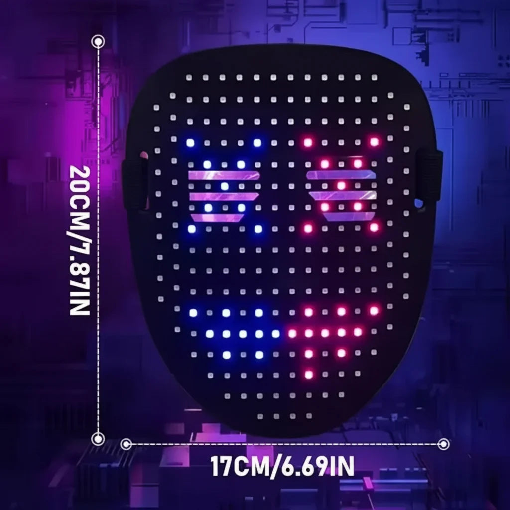 Interactive LED Display Mask Unisex Halloween Cosplay Party
