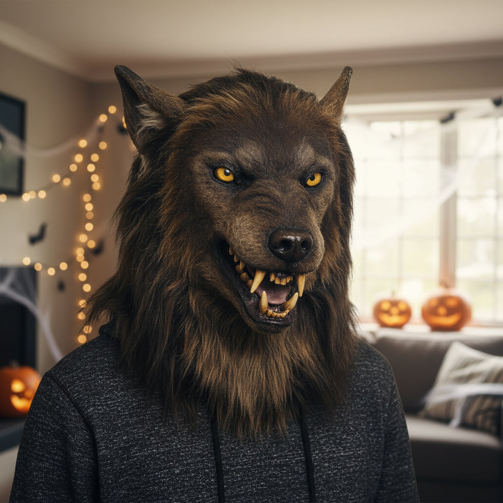 Furry Werewolf Mask Unisex Halloween Cosplay Costume