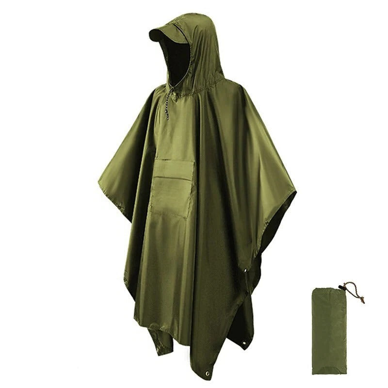 Women's Waterproof Poncho Jacket Hooded Lightweight
