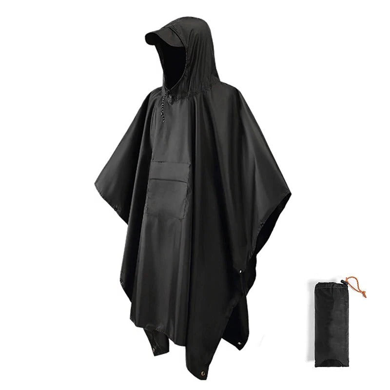 Women's Waterproof Poncho Jacket Hooded Lightweight