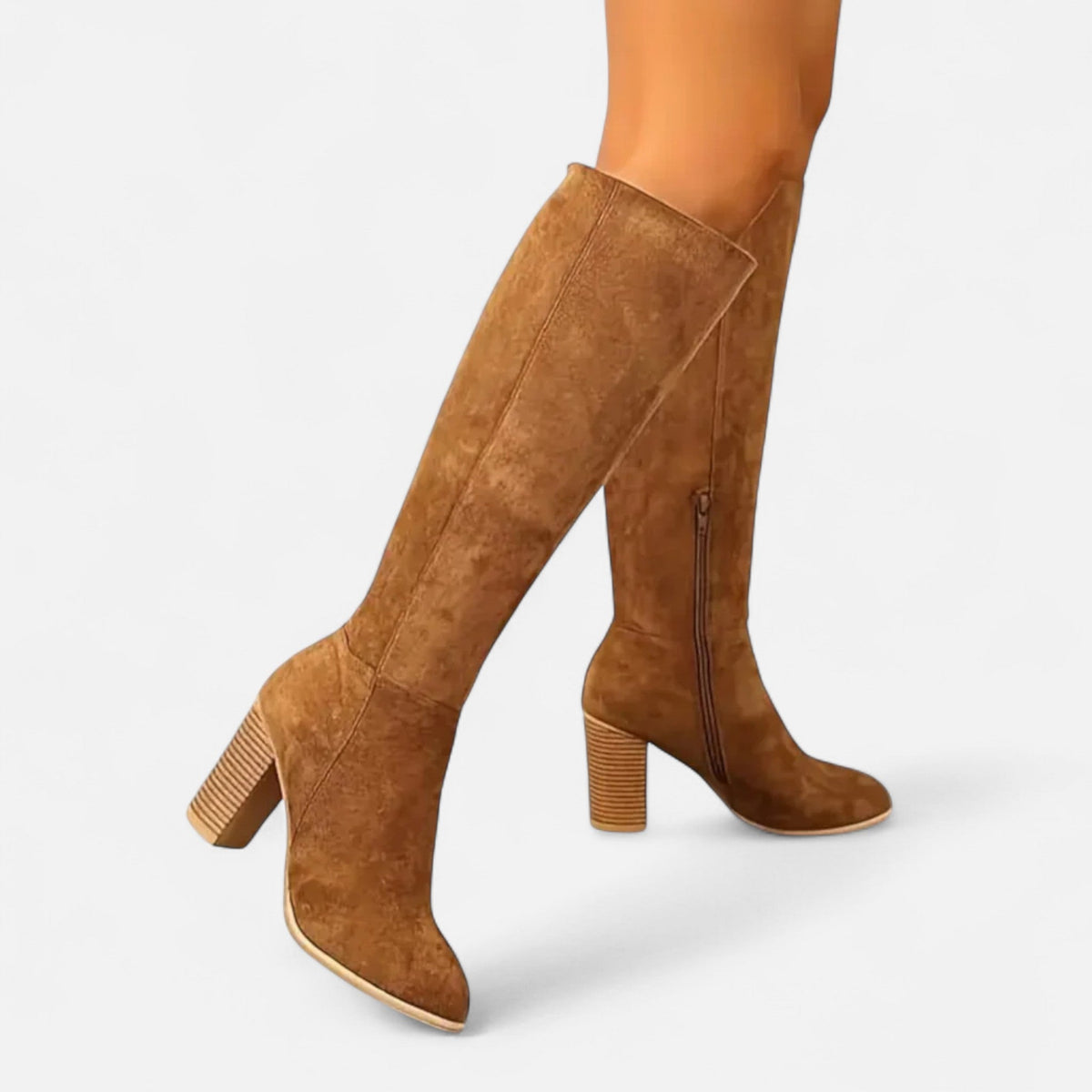 Bottes d’équitation montantes pour femme, jusqu’au genou, style élégant