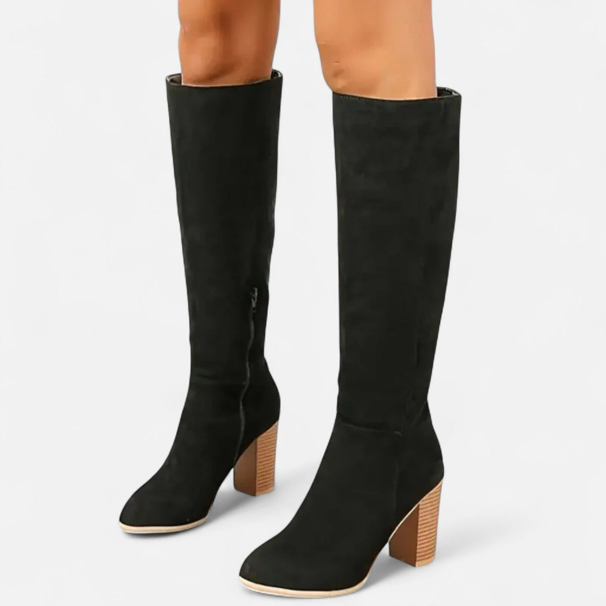 Bottes d’équitation montantes pour femme, jusqu’au genou, style élégant